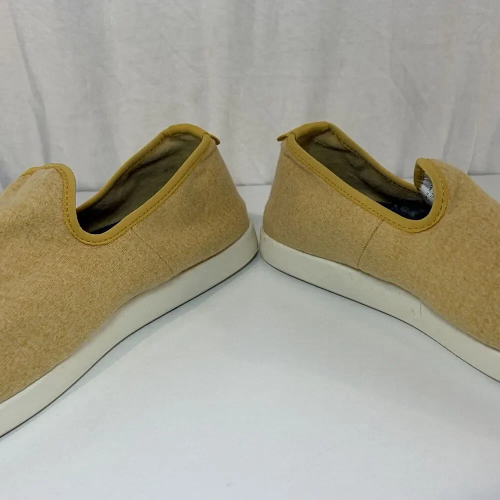 AllBirds Wool Lounger Yellow Slip On Loafer Mens Size 12 Natural Comfort